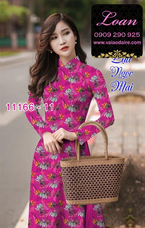 Vải áo dài hoa nhí