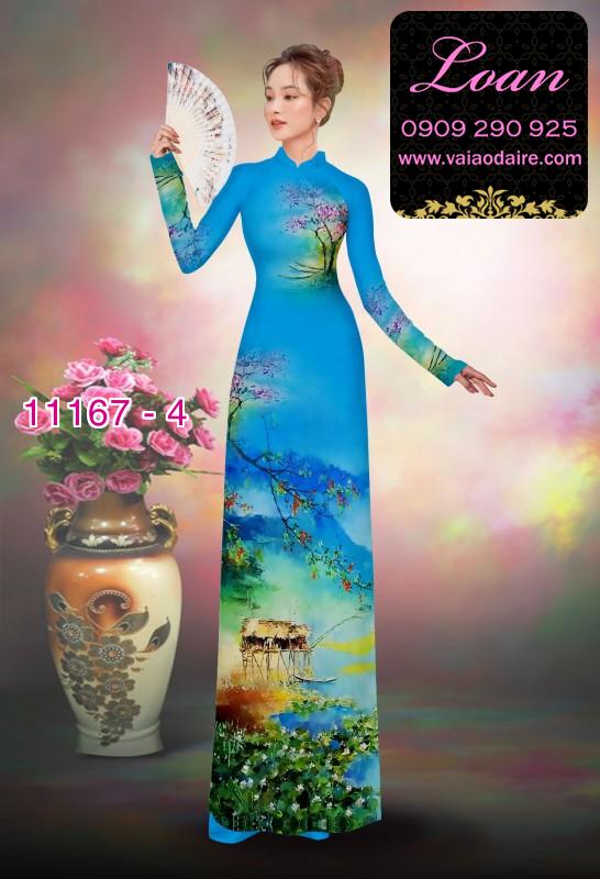 Vải áo dài phong cảnh