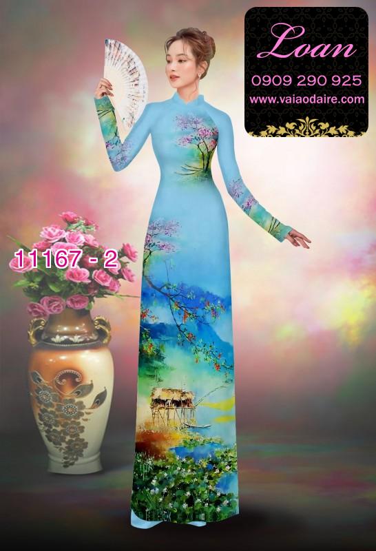Vải áo dài phong cảnh