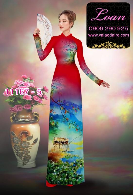 Vải áo dài phong cảnh