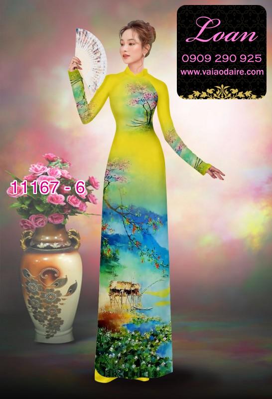 Vải áo dài phong cảnh