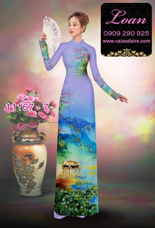 Vải áo dài phong cảnh