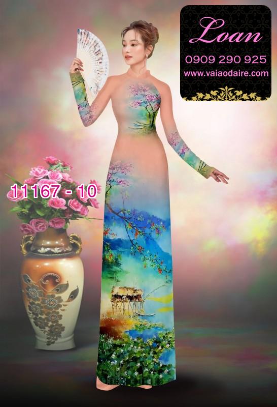 Vải áo dài phong cảnh