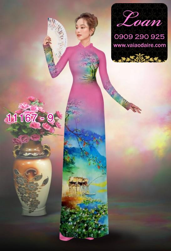 Vải áo dài phong cảnh