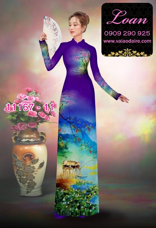 Vải áo dài phong cảnh