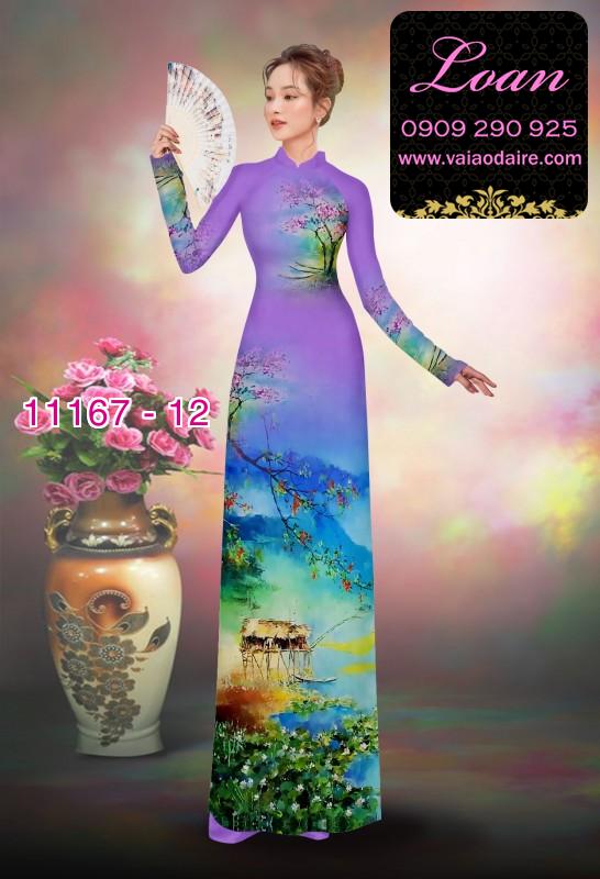 Vải áo dài phong cảnh