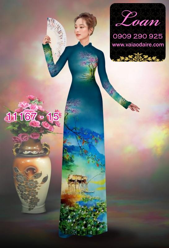 Vải áo dài phong cảnh