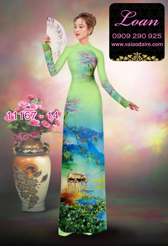 Vải áo dài phong cảnh
