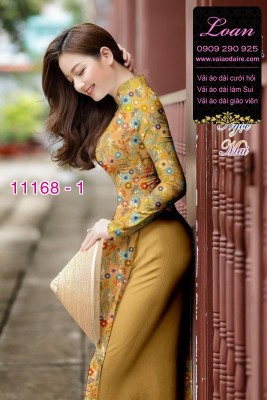 Vải áo dài hoa nhí-DT 11168