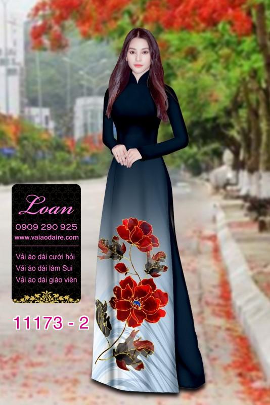Vải áo dài hoa 3D