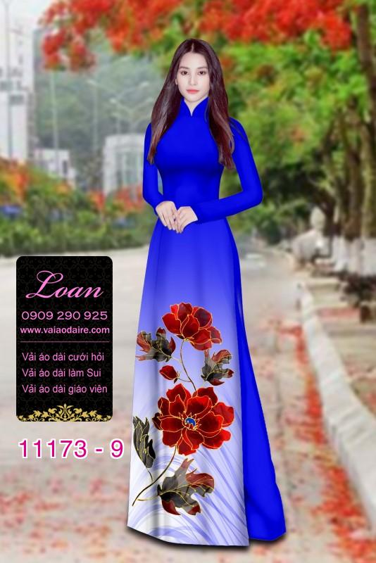 Vải áo dài hoa 3D
