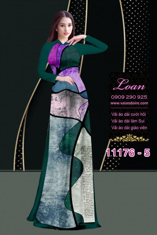 Vải áo dài hoa 3D