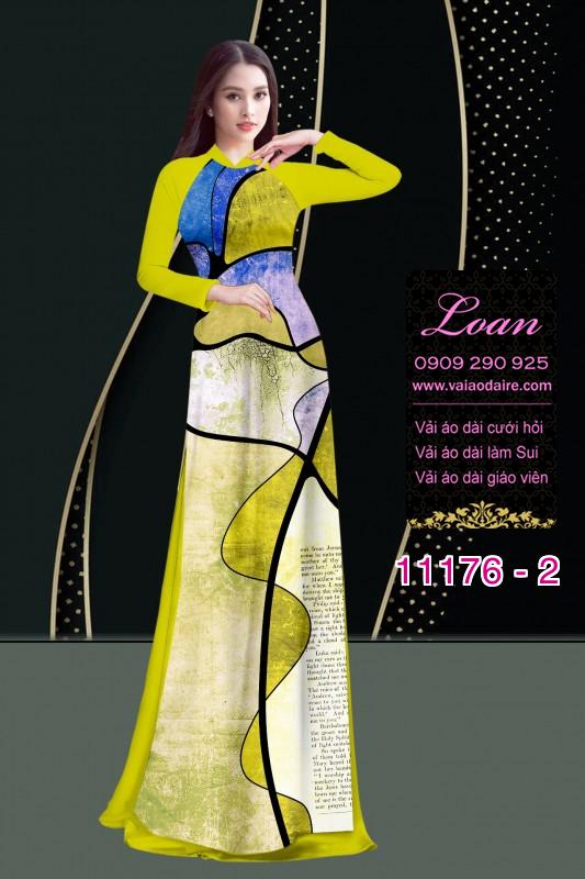 Vải áo dài hoa 3D