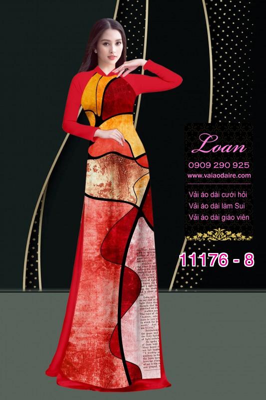 Vải áo dài hoa 3D