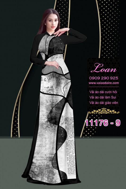 Vải áo dài hoa 3D