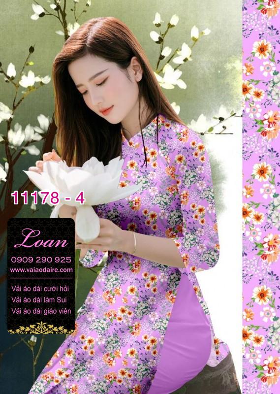 Vải áo dài hoa nhí
