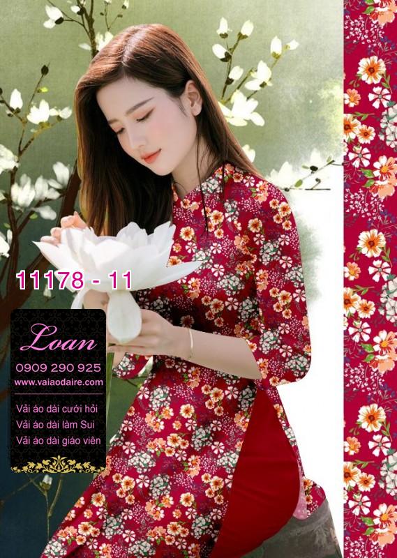 Vải áo dài hoa nhí