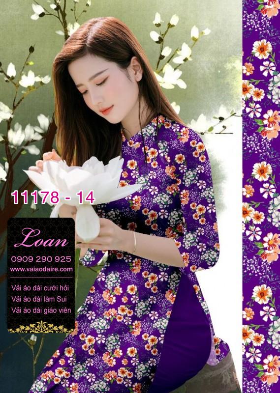 Vải áo dài hoa nhí