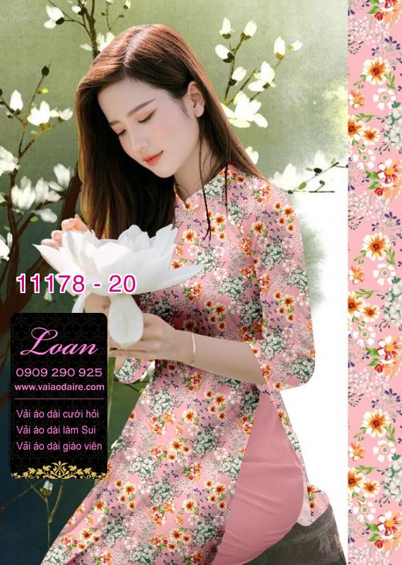 Vải áo dài hoa nhí