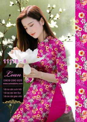 Vải áo dài hoa nhí-11178
