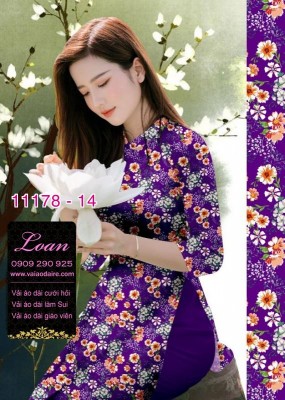 Vải áo dài hoa nhí-