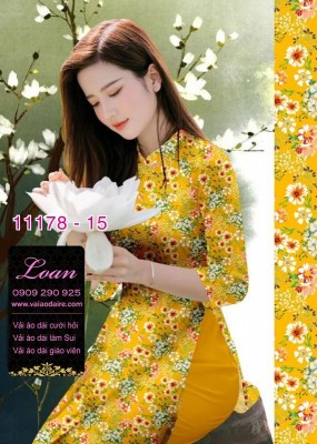 Vải áo dài hoa nhí-11178