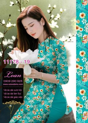 Vải áo dài hoa nhí-