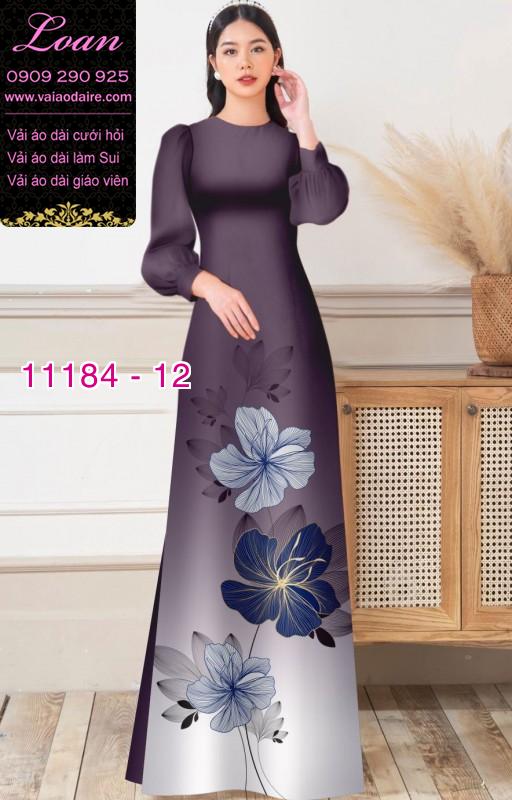 Vải áo dài hoa 3D