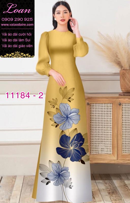 Vải áo dài hoa 3D