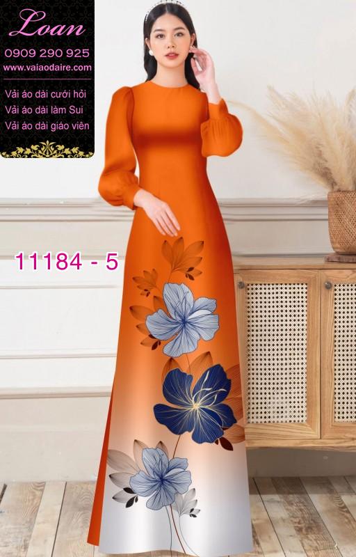 Vải áo dài hoa 3D