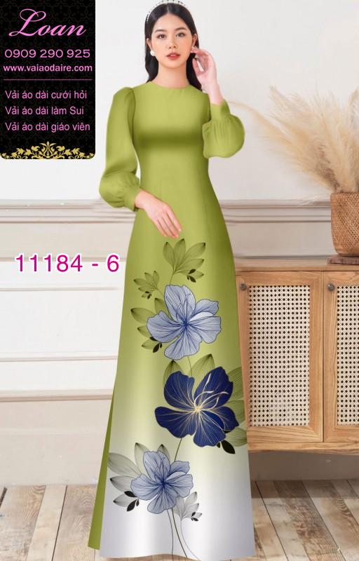 Vải áo dài hoa 3D