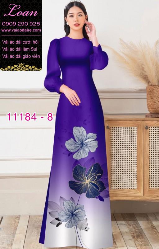 Vải áo dài hoa 3D