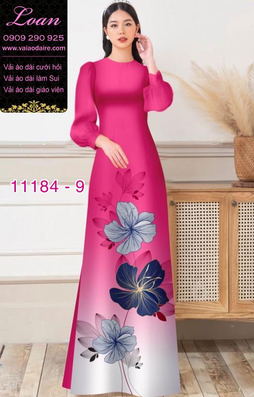 Vải áo dài hoa 3D