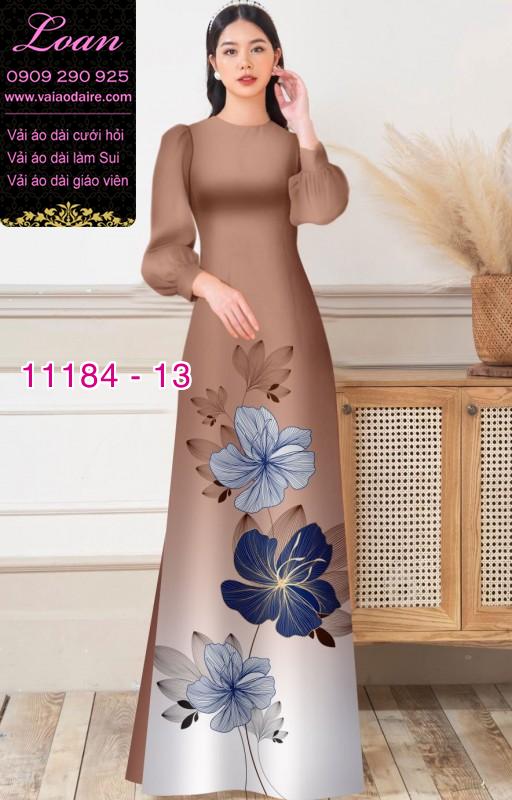 Vải áo dài hoa 3D
