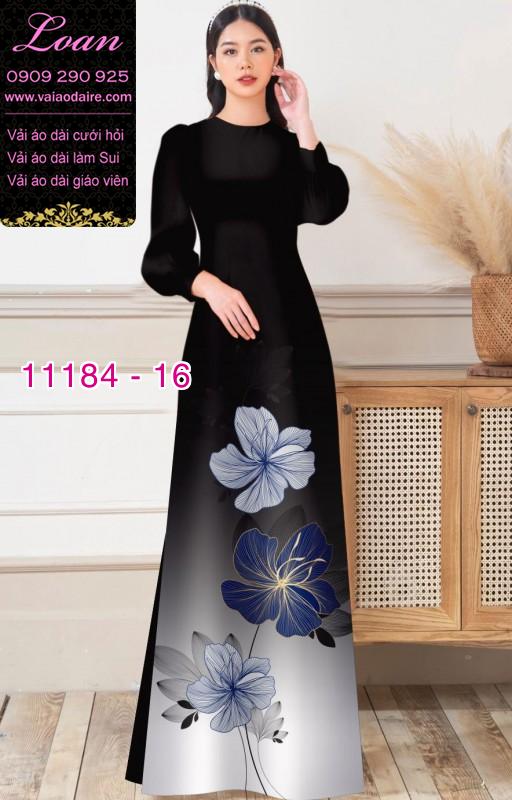 Vải áo dài hoa 3D