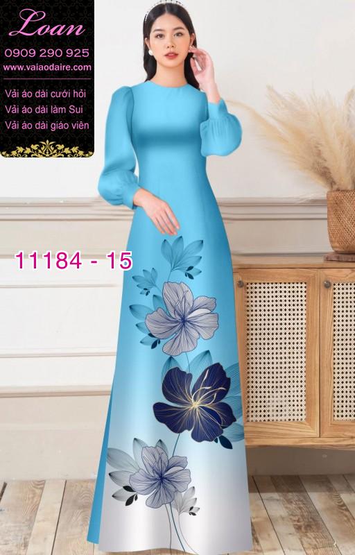 Vải áo dài hoa 3D