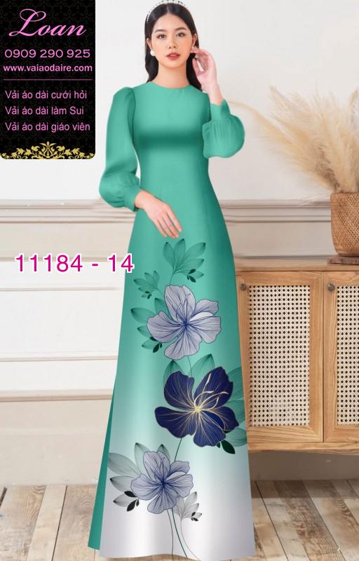Vải áo dài hoa 3D