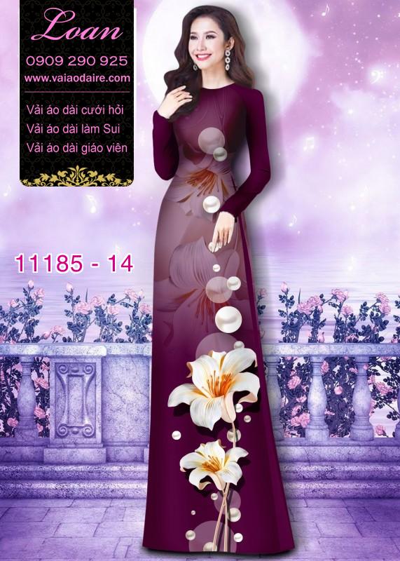Vải áo dài hoa 3D