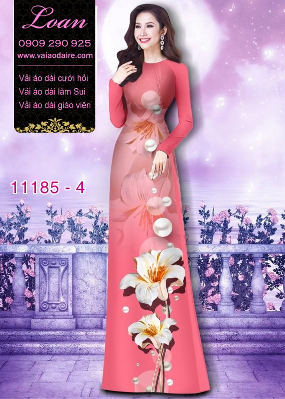 Vải áo dài hoa 3D