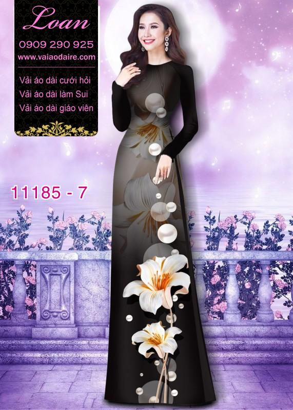 Vải áo dài hoa 3D