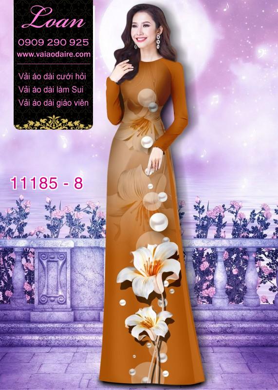 Vải áo dài hoa 3D