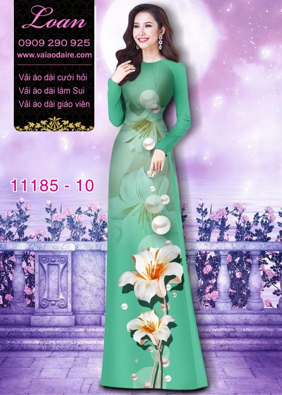 Vải áo dài hoa 3D