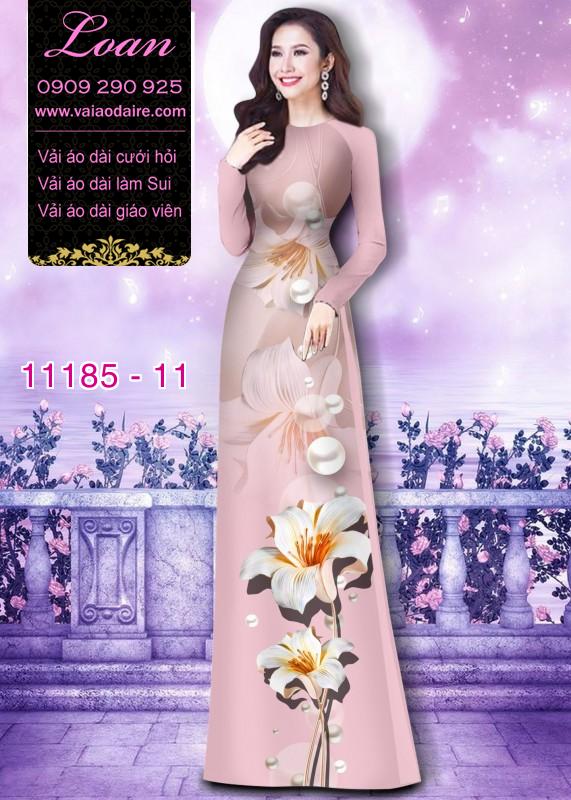 Vải áo dài hoa 3D