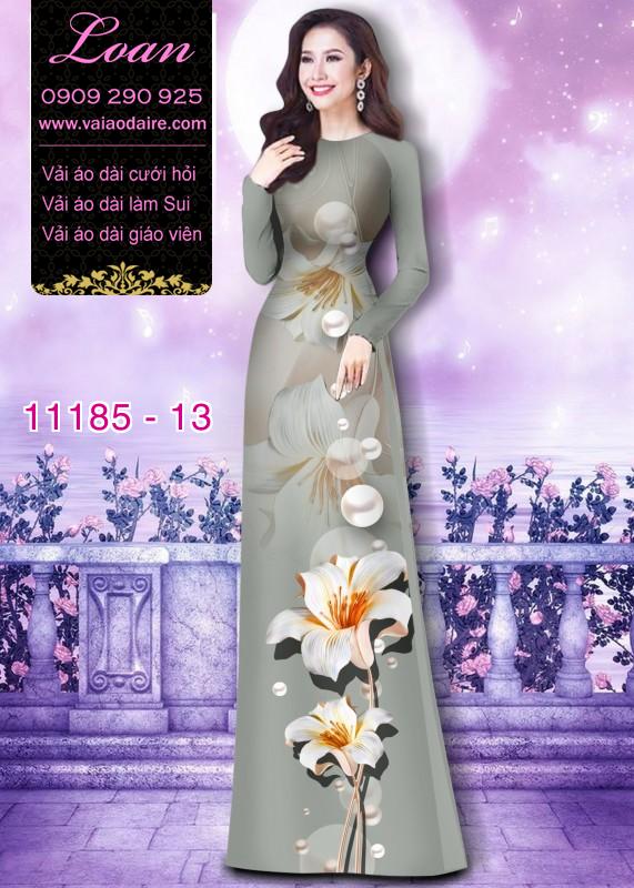Vải áo dài hoa 3D