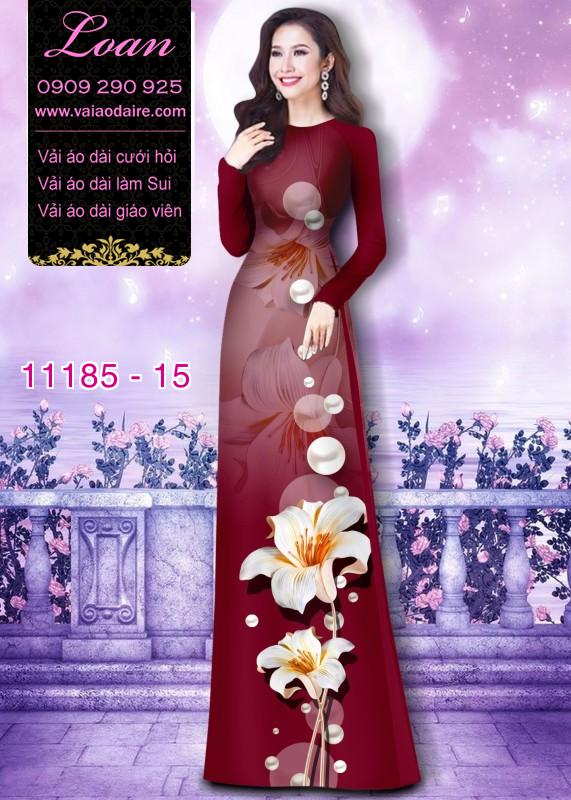 Vải áo dài hoa 3D