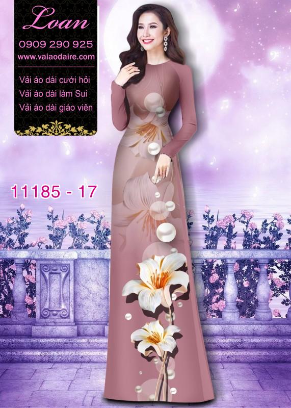 Vải áo dài hoa 3D