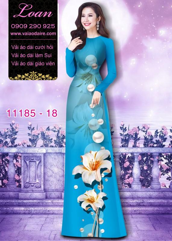 Vải áo dài hoa 3D