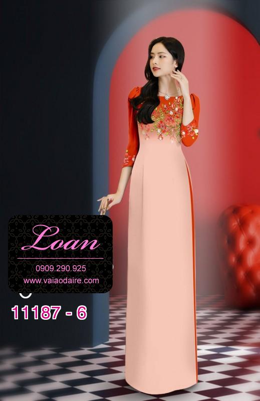 Vải áo dài hoa 3D