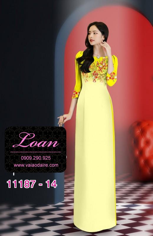 Vải áo dài hoa 3D