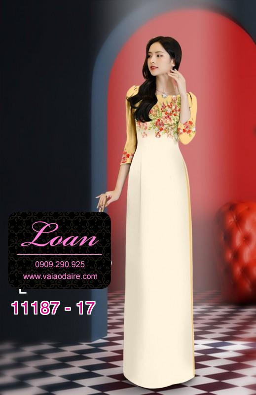 Vải áo dài hoa 3D